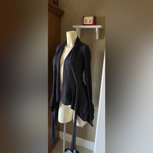 Arden B Lightweight Draped Cardigan Women Open Front Tie 2 Ways Sweater - Picture 9 of 12